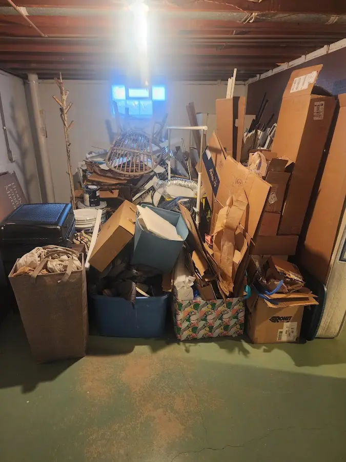 Roll-off dumpster container at job site for 20 Yard Dumpster Rental in Spring Garden